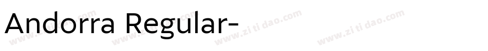 Andorra Regular字体转换